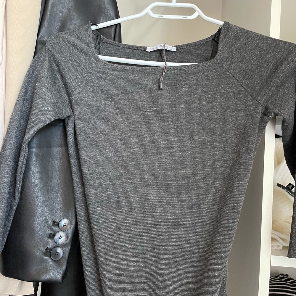 Grey bodysuit from zara